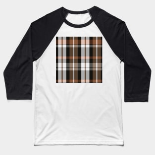 Autumn Aesthetic Aillith 2 Hand Drawn Textured Plaid Pattern Baseball T-Shirt